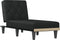 vidaXL - Chaise - longue - stof - zwart
