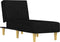 vidaXL - Chaise - longue - stof - zwart