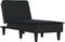 vidaXL - Chaise - longue - stof - zwart