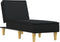 vidaXL - Chaise - longue - stof - zwart