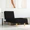 vidaXL - Chaise - longue - stof - zwart