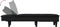 vidaXL - Chaise - longue - stof - zwart