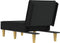 vidaXL - Chaise - longue - stof - zwart
