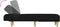 vidaXL - Chaise - longue - stof - zwart