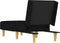 vidaXL - Chaise - longue - stof - zwart