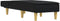 vidaXL - Chaise - longue - stof - zwart