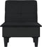 vidaXL - Chaise - longue - stof - zwart