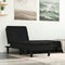 vidaXL - Chaise - longue - stof - zwart