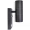 vidaXL Cilindervormige RVS LED wandlamp met bewegingssensor zwart