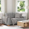 vidaXL - Cloud - Grey - Stof, - Hout - Middelgroot - Zit - Veel - Cloud - Grey - Loveseat