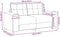 vidaXL - Cloud - Grey - Stof, - Hout - Middelgroot - Zit - Veel - Cloud - Grey - Loveseat