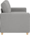 vidaXL - Cloud - Grey - Stof, - Hout - Middelgroot - Zit - Veel - Cloud - Grey - Loveseat