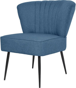 vidaXL Cocktailstoel stof blauw