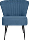 vidaXL Cocktailstoel stof blauw