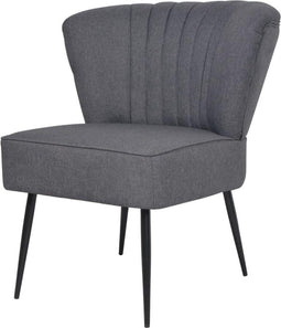 vidaXL Cocktailstoel stof donkergrijs