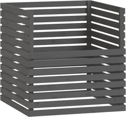 vidaXL - Compostbak - 100x100x102 - cm - massief - grenenhout - grijs