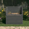 vidaXL - Compostbak - 100x100x102 - cm - massief - grenenhout - grijs
