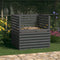 vidaXL - Compostbak - 100x100x102 - cm - massief - grenenhout - grijs