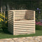 vidaXL - Compostbak - 100x100x102 - cm - massief - grenenhout