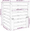 vidaXL - Compostbak - 63,5x63,5x77,5 - cm - massief - grenenhout