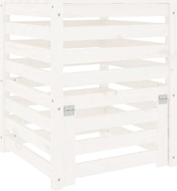 vidaXL - Compostbak - 63,5x63,5x77,5 - cm - massief - grenenhout - wit
