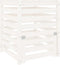vidaXL - Compostbak - 63,5x63,5x77,5 - cm - massief - grenenhout - wit