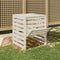 vidaXL - Compostbak - 63,5x63,5x77,5 - cm - massief - grenenhout - wit