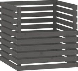 vidaXL - Compostbak - 80x80x78 - cm - massief - grenenhout - grijs