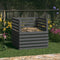 vidaXL - Compostbak - 80x80x78 - cm - massief - grenenhout - grijs