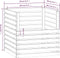 vidaXL - Compostbak - 80x80x78 - cm - massief - grenenhout - grijs
