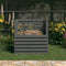 vidaXL - Compostbak - 80x80x78 - cm - massief - grenenhout - grijs