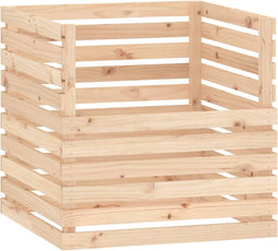 vidaXL - Compostbak - 80x80x78 - cm - massief - grenenhout