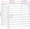 vidaXL - Compostbak - 80x80x78 - cm - massief - grenenhout - honingbruin