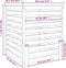 vidaXL - Compostbak - 82,5x82,5x99,5 - cm - massief - douglashout