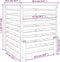 vidaXL - Compostbak - 82,5x82,5x99,5 - cm - massief - grenenhout - wit