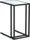 vidaXL - Computer - bijzettafel - 50x35x65 - cm - gehard - glas - witmarmerkleurig