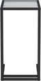 vidaXL - Computer - bijzettafel - 50x35x65 - cm - gehard - glas - zwart
