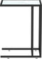 vidaXL - Computer - bijzettafel - 50x35x65 - cm - gehard - glas - witmarmerkleurig