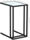 vidaXL - Computer - bijzettafel - 50x35x65 - cm - gehard - glas - witmarmerkleurig