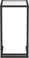 vidaXL - Computer - bijzettafel - 50x35x65 - cm - gehard - glas - transparant