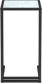 vidaXL - Computer - bijzettafel - 50x35x65 - cm - gehard - glas - witmarmerkleurig