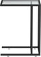 vidaXL - Computer - bijzettafel - 50x35x65 - cm - gehard - glas - zwart