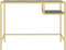 vidaXL - Computerbureau - 100x36x74 - cm - gehard - glas - zwartmarmerkleurig