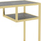 vidaXL - Computerbureau - 100x36x74 - cm - gehard - glas - zwartmarmerkleurig