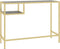 vidaXL - Computerbureau - 100x36x74 - cm - gehard - glas - zwartmarmerkleurig