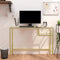vidaXL - Computerbureau - 100x36x74 - cm - gehard - glas - transparant