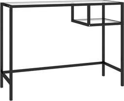 vidaXL - Computerbureau - 100x36x74 - cm - glas - transparant