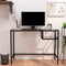 vidaXL - Computerbureau - 100x36x74 - cm - glas - transparant