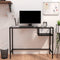 vidaXL - Computerbureau - 100x36x74 - cm - glas - zwart