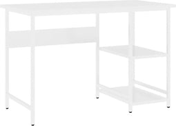 vidaXL - Computerbureau - 105x55x72 - cm - MDF - en - metaal - wit